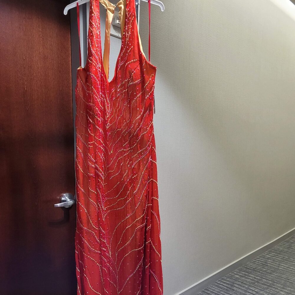 P5042 Precious Formals Fiery Prom Dress